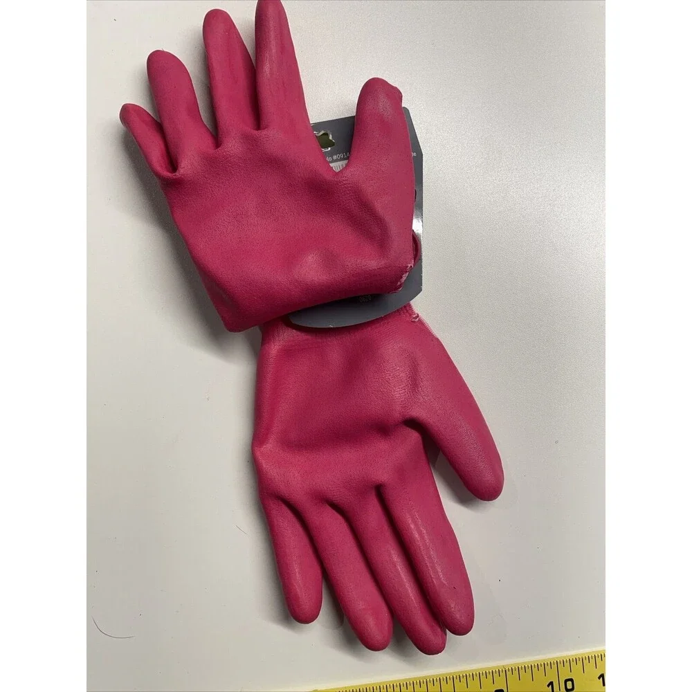 Womens‎ Medium Pink Nitrile Coated Rubber Garden Gloves